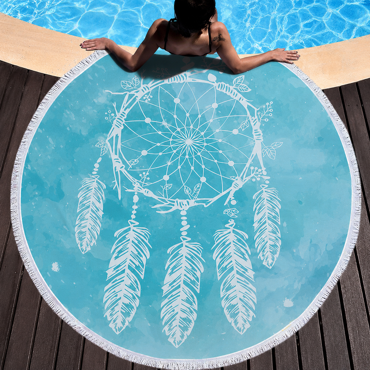 Round Beach Towel Aiyana