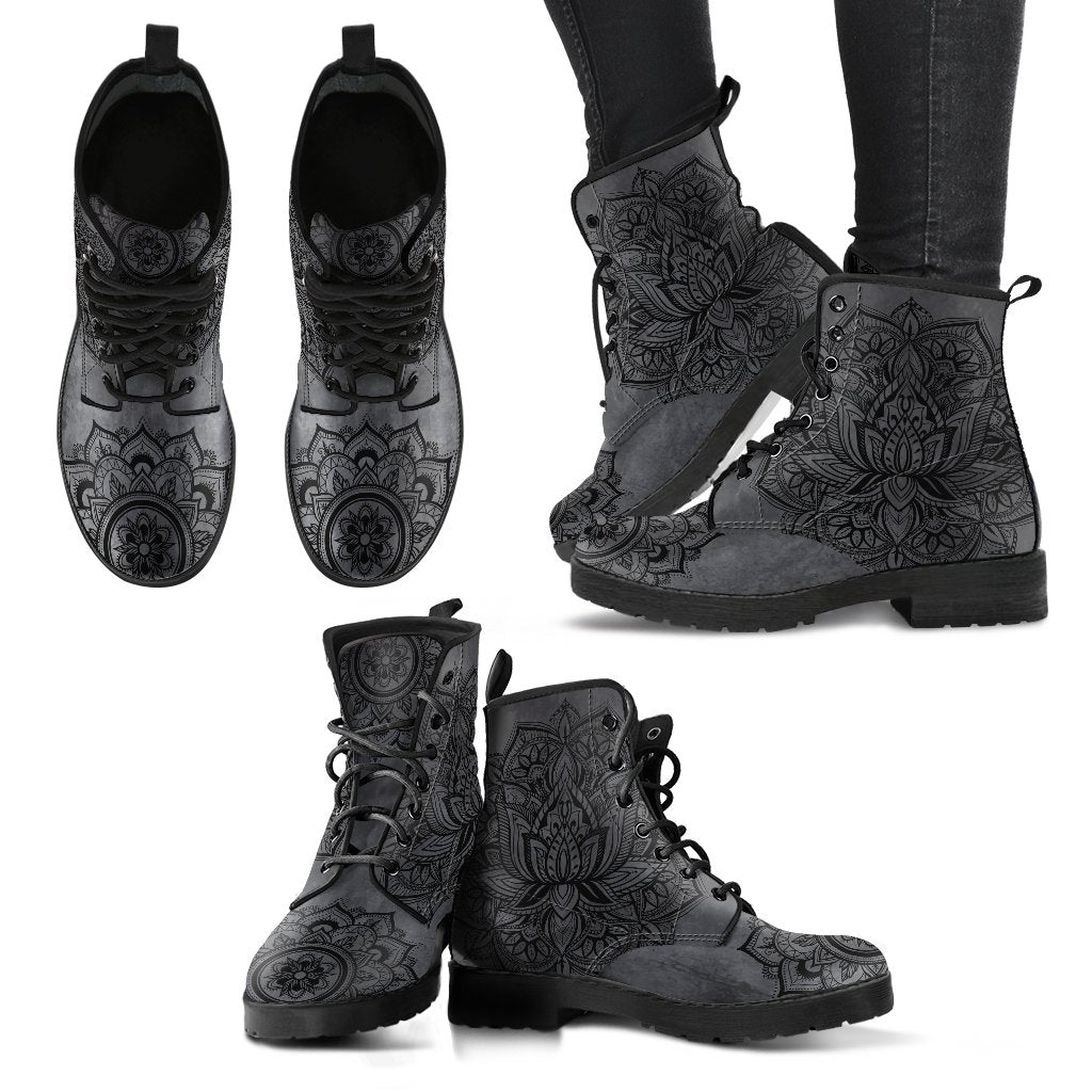 Boots Ethniques Femme Fleur de Lotus