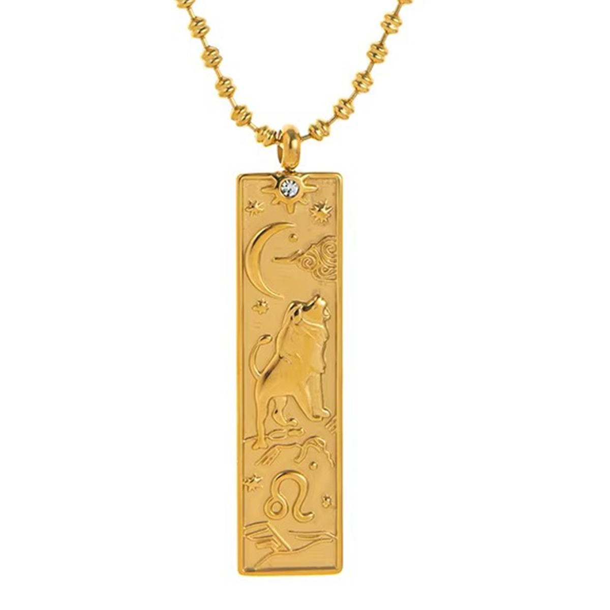 Collana Segno Zodiacale con Ciondolo Rettangolare