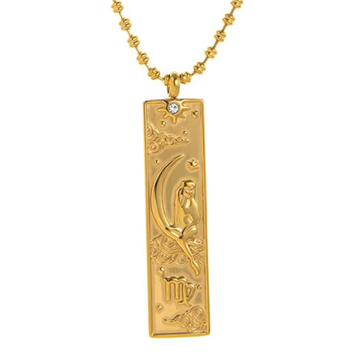 Collana Segno Zodiacale con Ciondolo Rettangolare