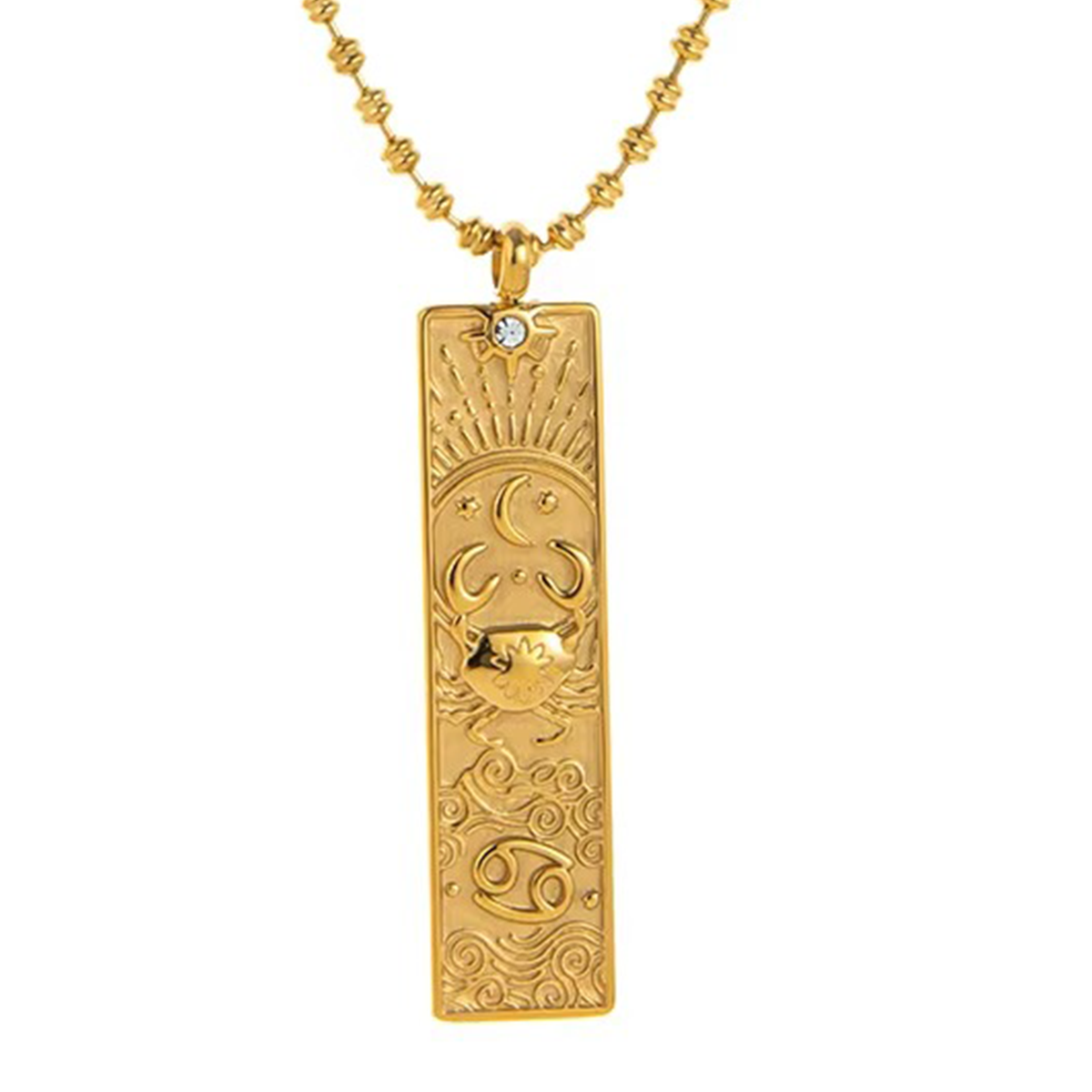 Collana Segno Zodiacale con Ciondolo Rettangolare