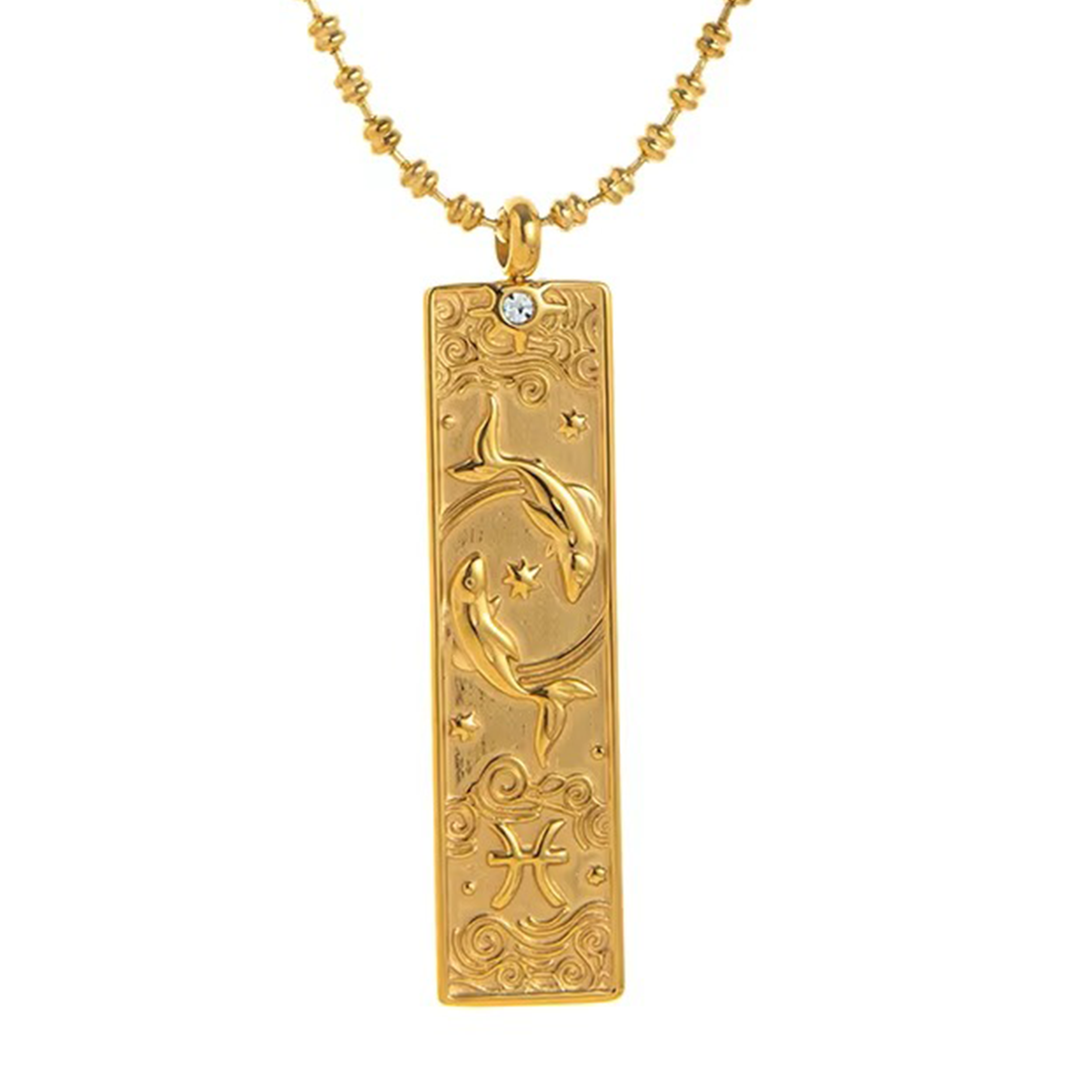 Collana Segno Zodiacale con Ciondolo Rettangolare