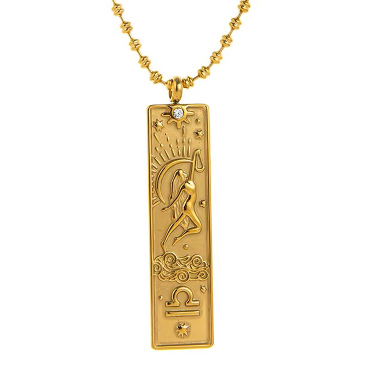 Collana Segno Zodiacale con Ciondolo Rettangolare