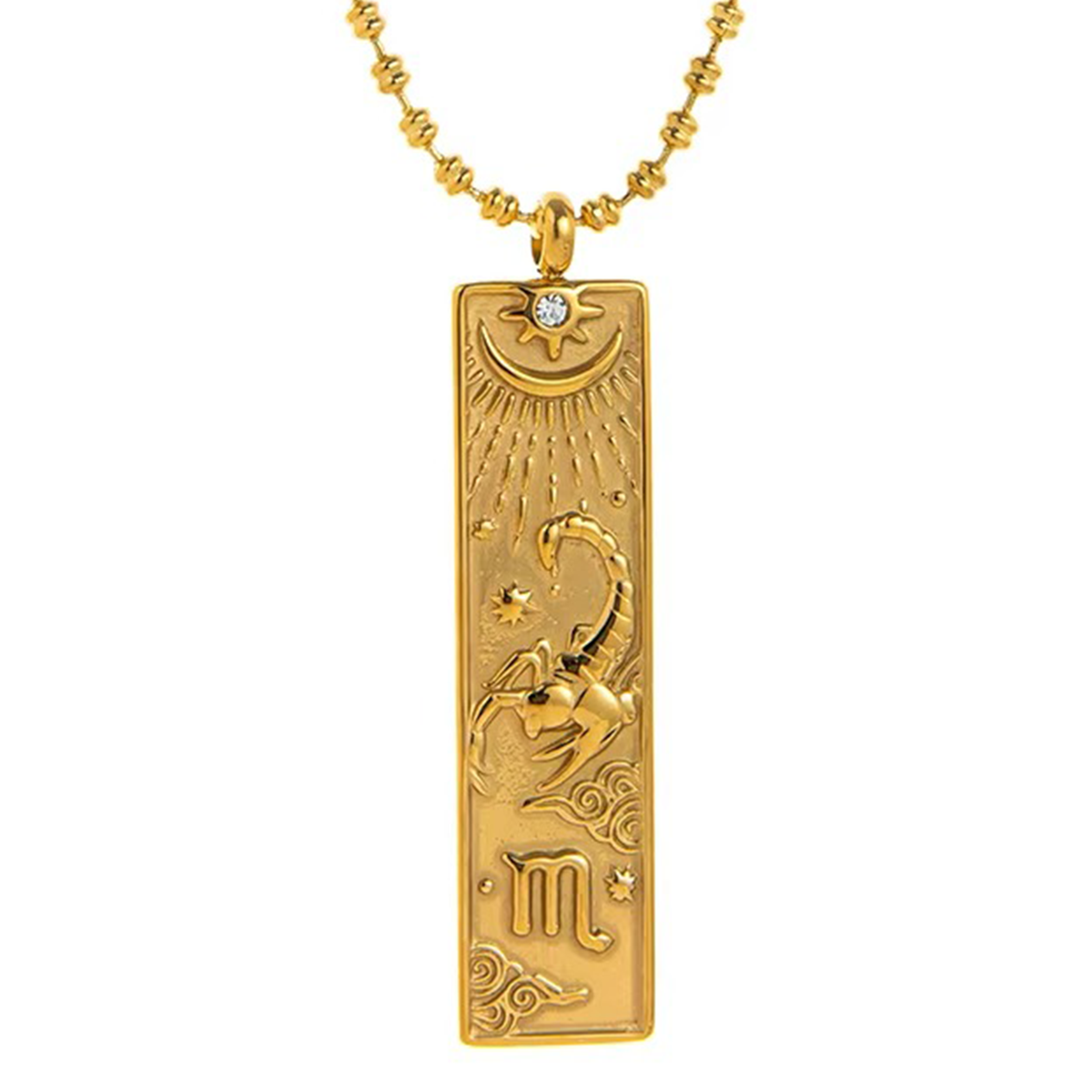 Collana Segno Zodiacale con Ciondolo Rettangolare