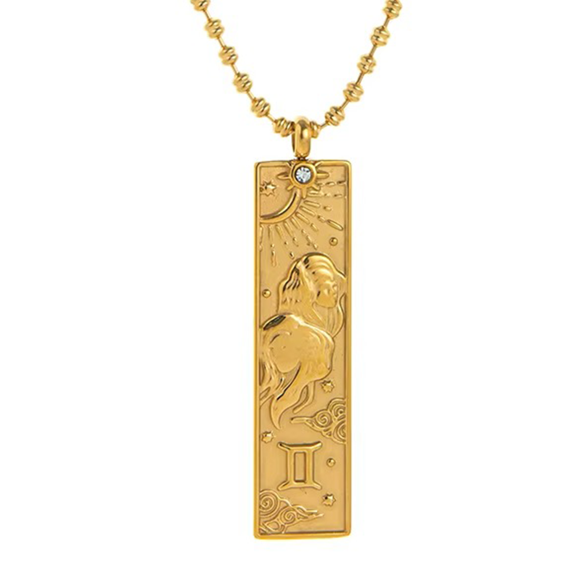 Collana Segno Zodiacale con Ciondolo Rettangolare