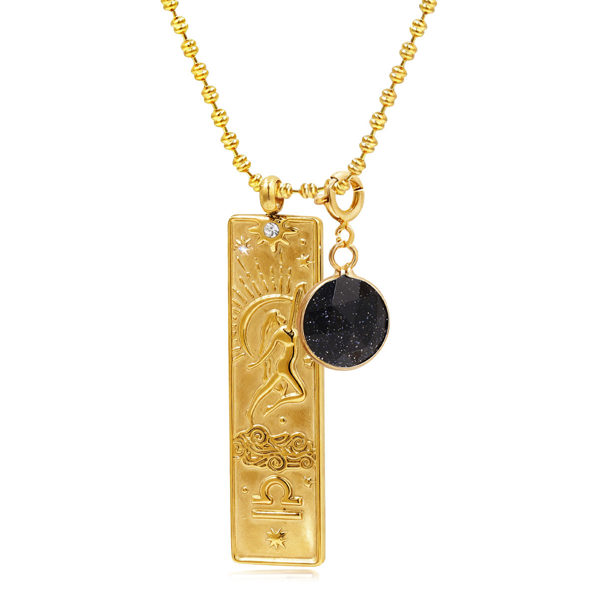 Collana Segno Zodiacale con Ciondolo Rettangolare