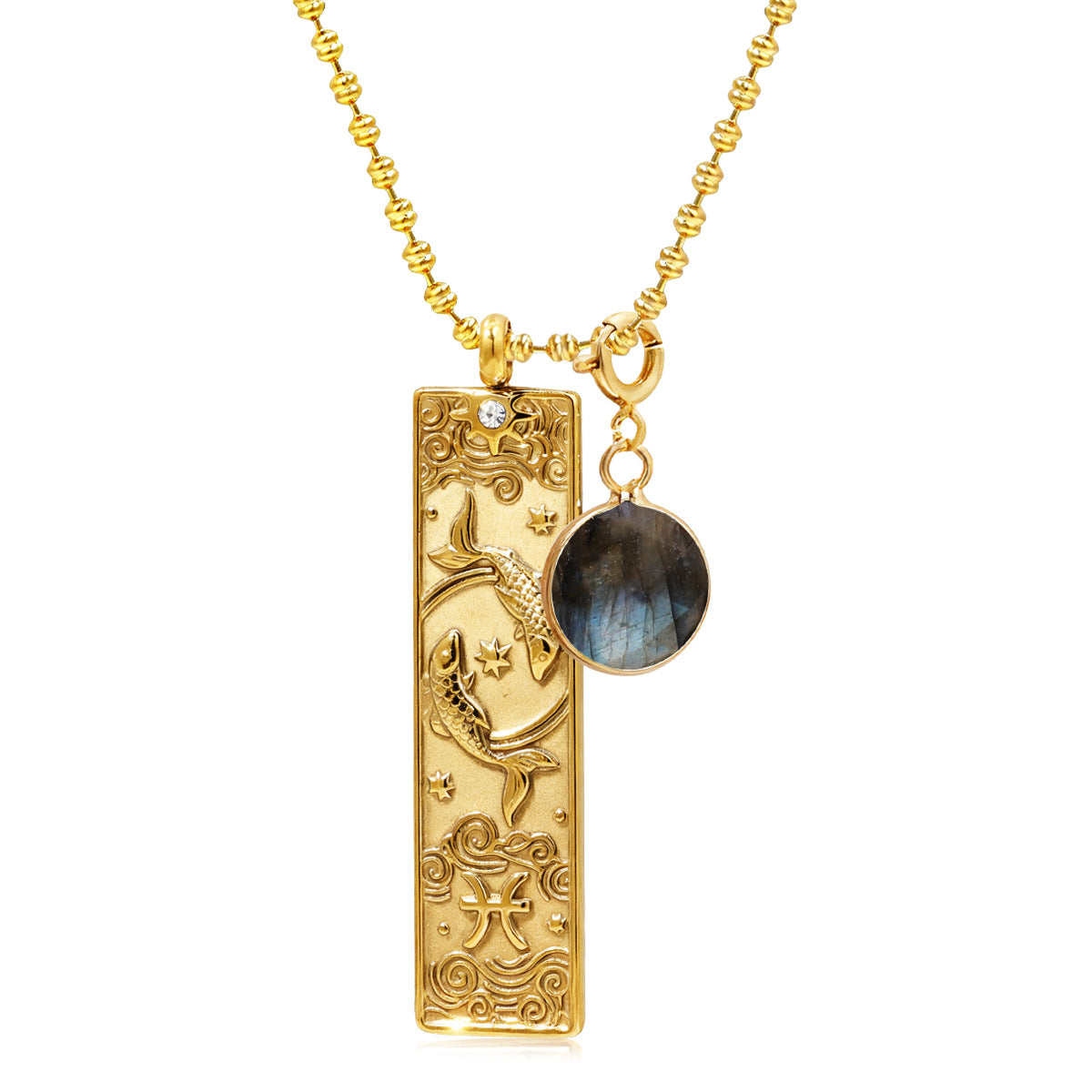 Collana Segno Zodiacale con Ciondolo Rettangolare