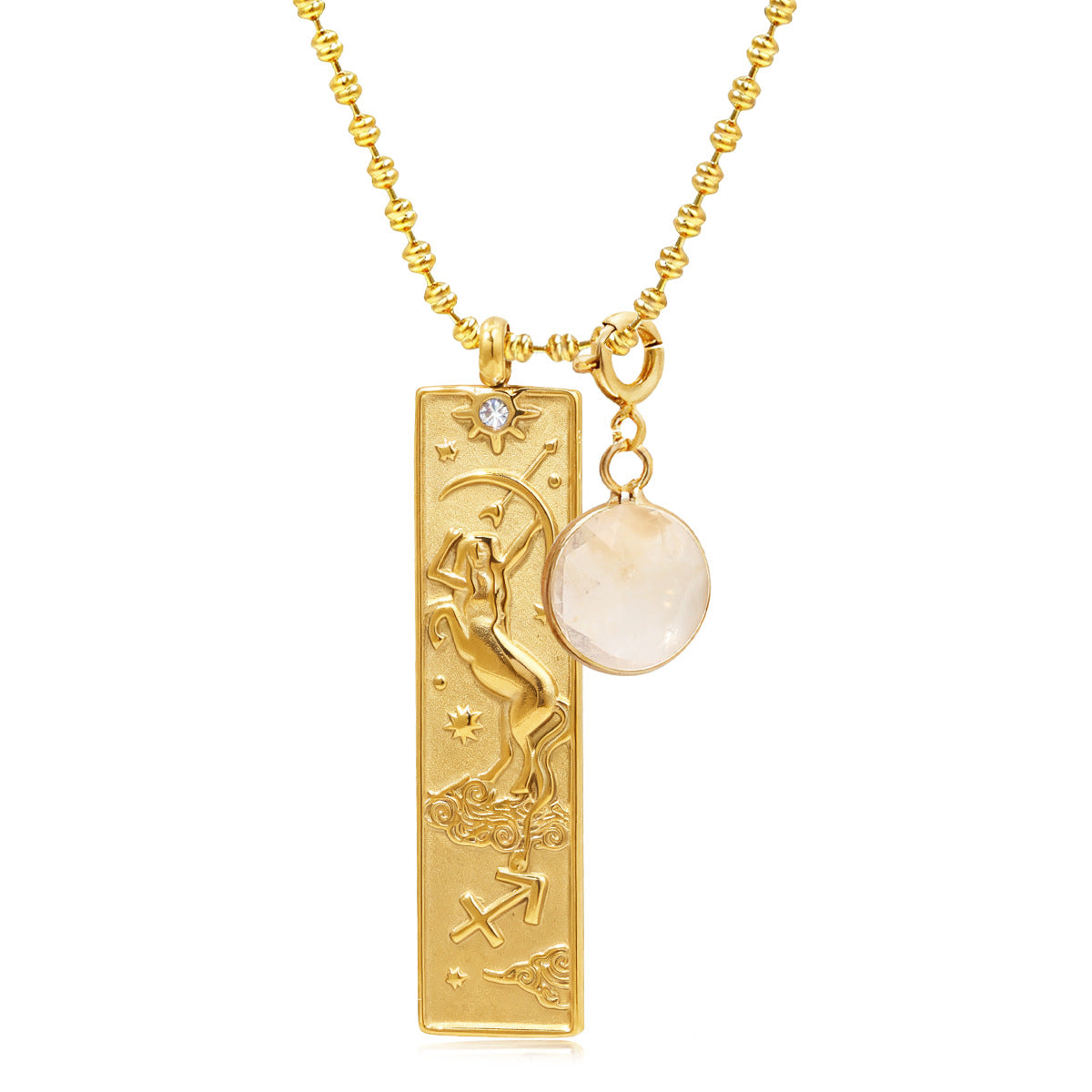 Collana Segno Zodiacale con Ciondolo Rettangolare