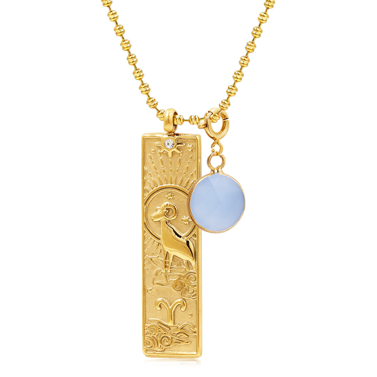 Collana Segno Zodiacale con Ciondolo Rettangolare