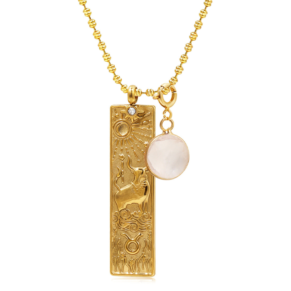 Collana Segno Zodiacale con Ciondolo Rettangolare