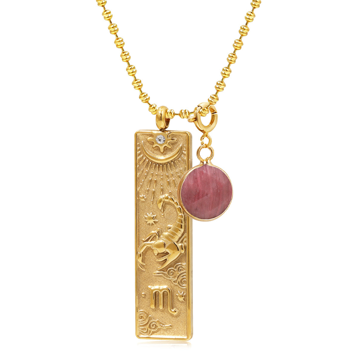 Collana Segno Zodiacale con Ciondolo Rettangolare