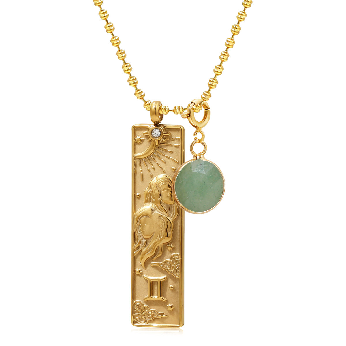 Collana Segno Zodiacale con Ciondolo Rettangolare