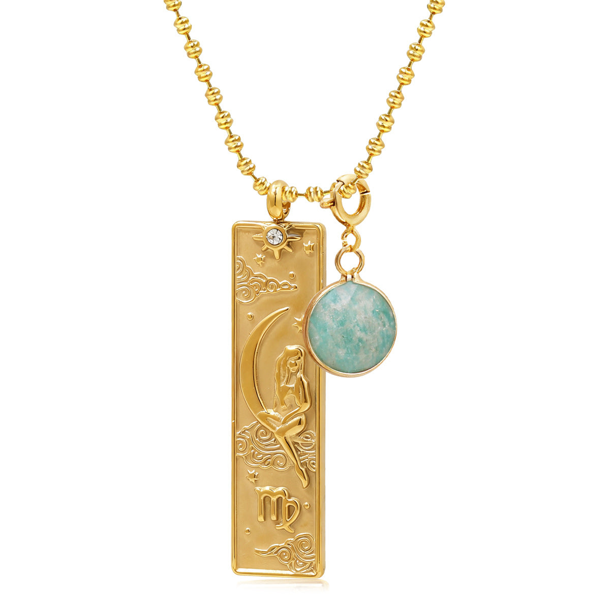 Collana Segno Zodiacale con Ciondolo Rettangolare