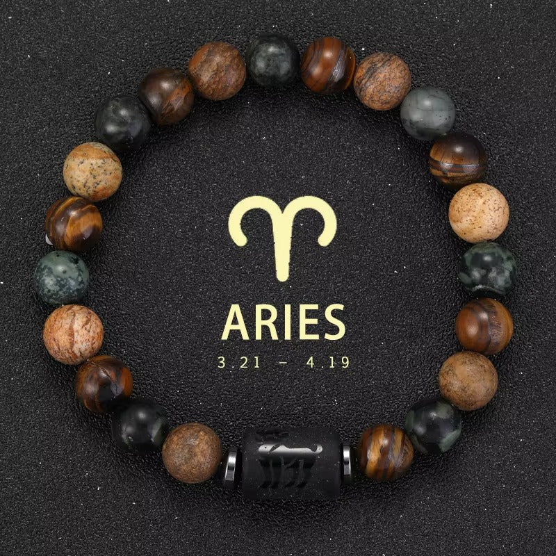 Bracciale Segno Zodiacale con Pietra Naturale