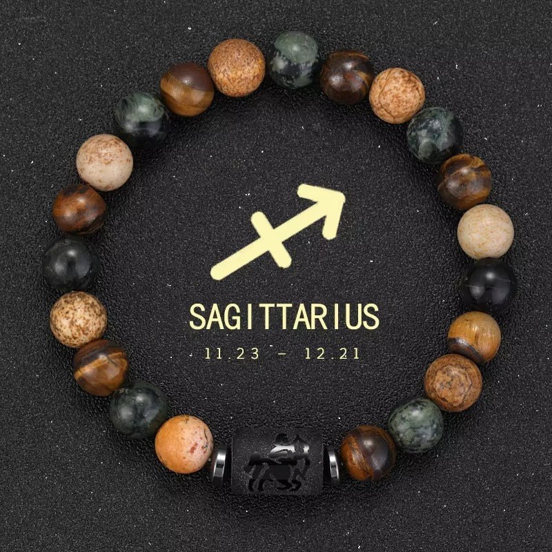 Bracciale Segno Zodiacale con Pietra Naturale