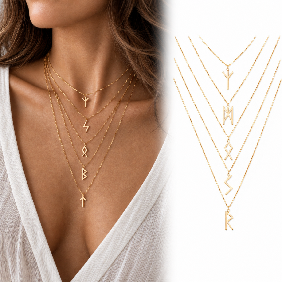 Colliers Runes Femme
