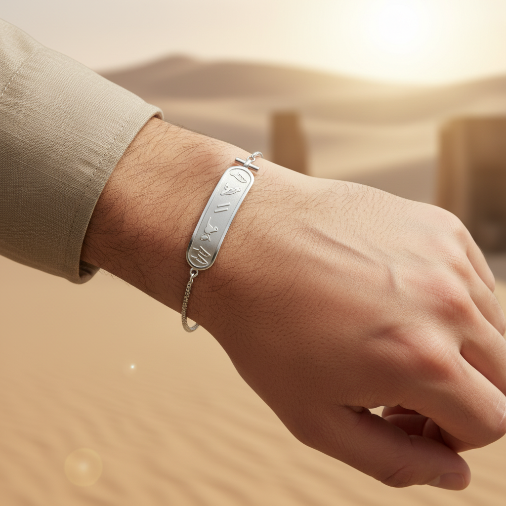 Egyptian Hieroglyph Personalized Bracelet
