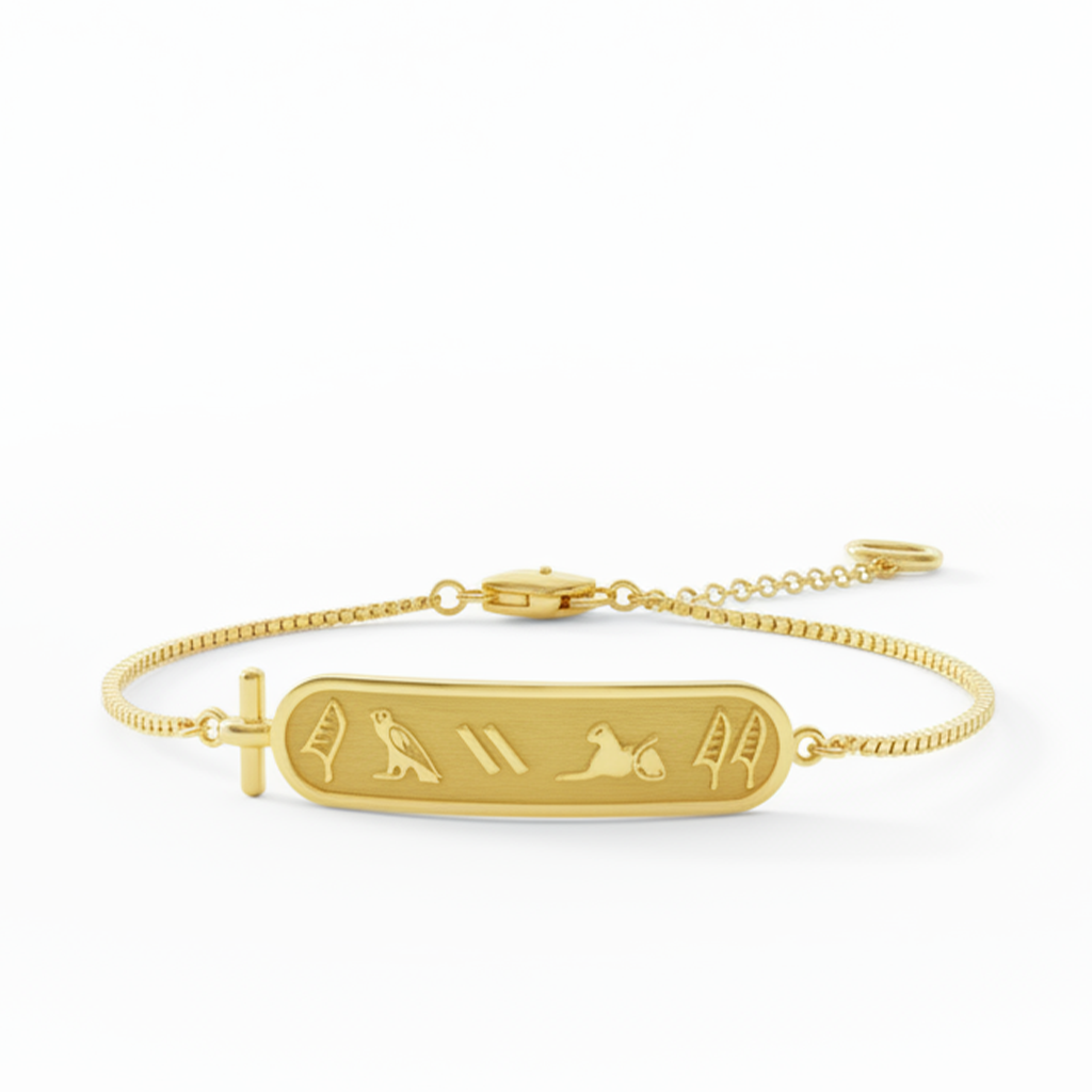Egyptian Hieroglyph Personalized Bracelet