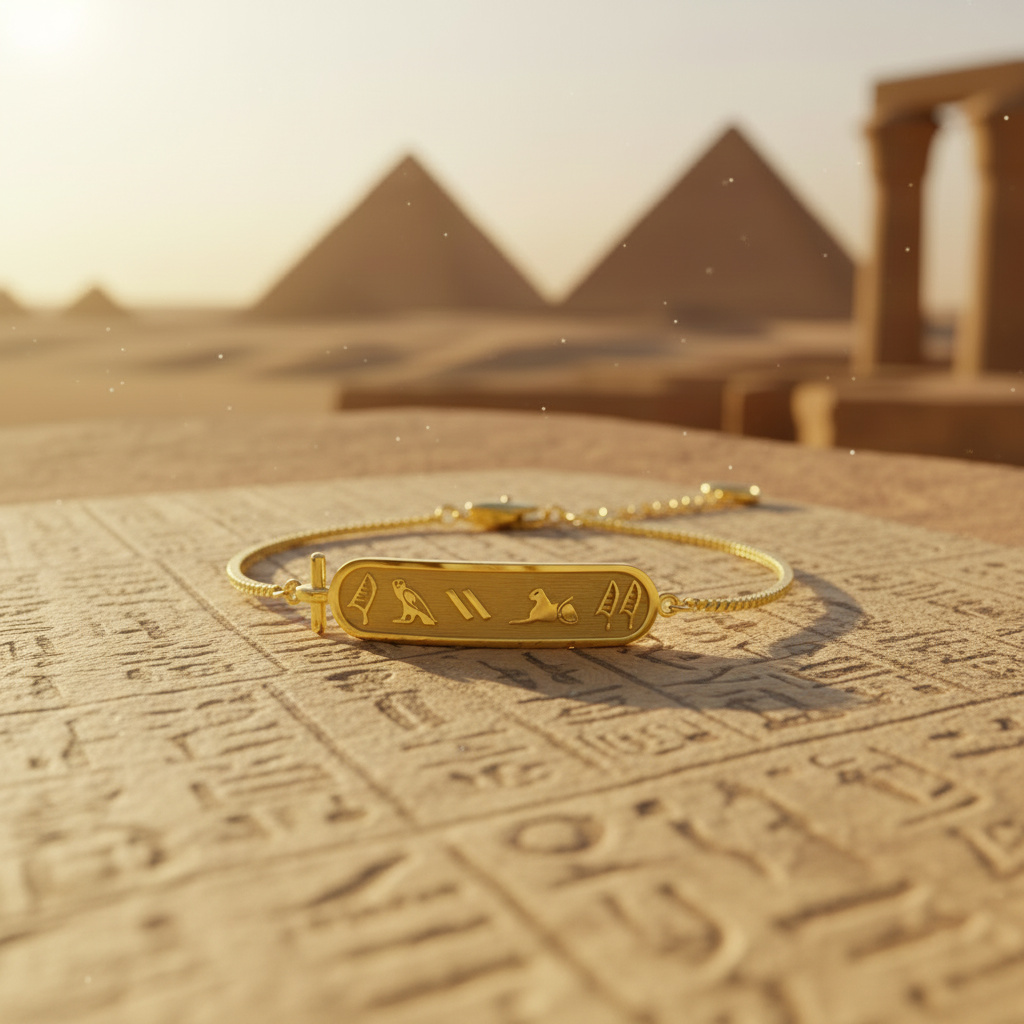 Egyptian Hieroglyph Personalized Bracelet