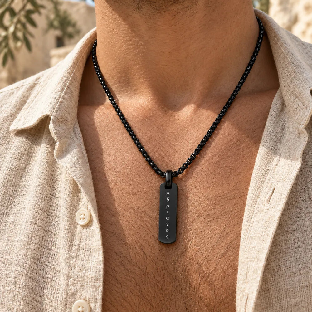 Collar Griego Antiguo Grabado Hombre – 1