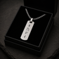 Viking Runes Engraved Necklace for Men