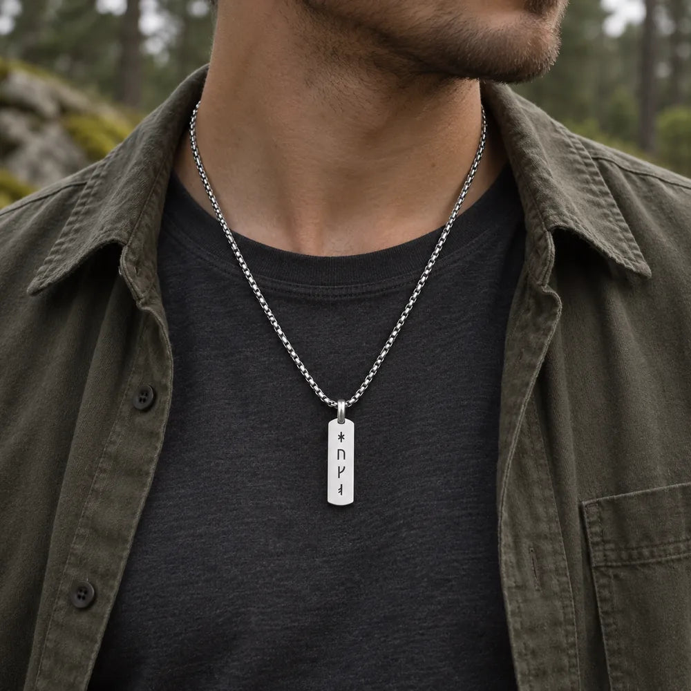 Collana Rune Vichinghe Incisa Uomo – 1
