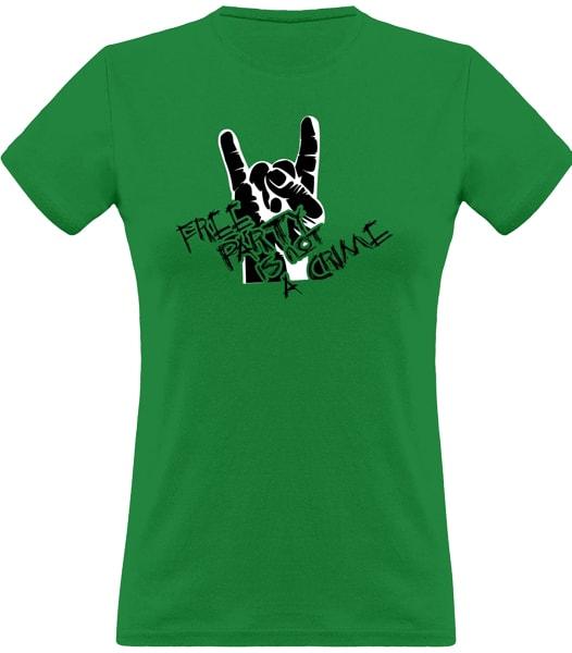 T-shirt vert  Free Party